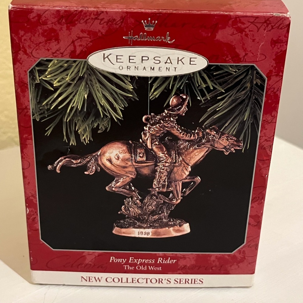 Hallmark Keepsake Ornament - Bronze color Pony Express Rider